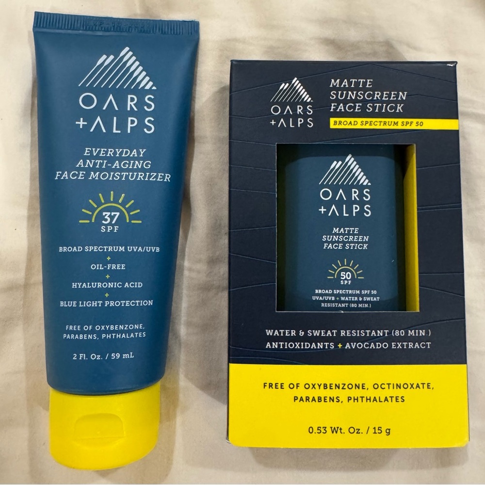 NWT Bundle Oars + Alps everyday anti-aging moisturizer & matte sunscreen stick
